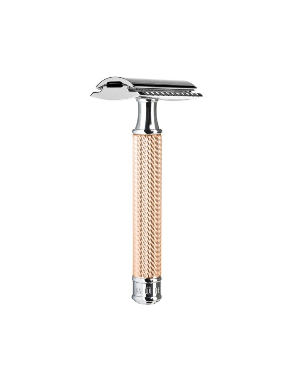 Rasoir de sûreté MÜHLE TRADITIONAL plaqué or rouge