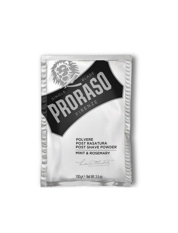 PRORASO Poudre après-rasage Menthe et Romarin, 100 g