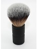 Brosse de rasage manche en métal noir lisse